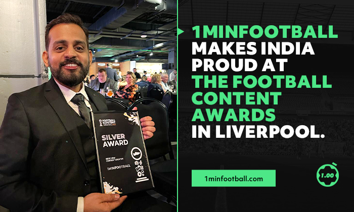 1minfootball wins the Football Content Award in Liverpool