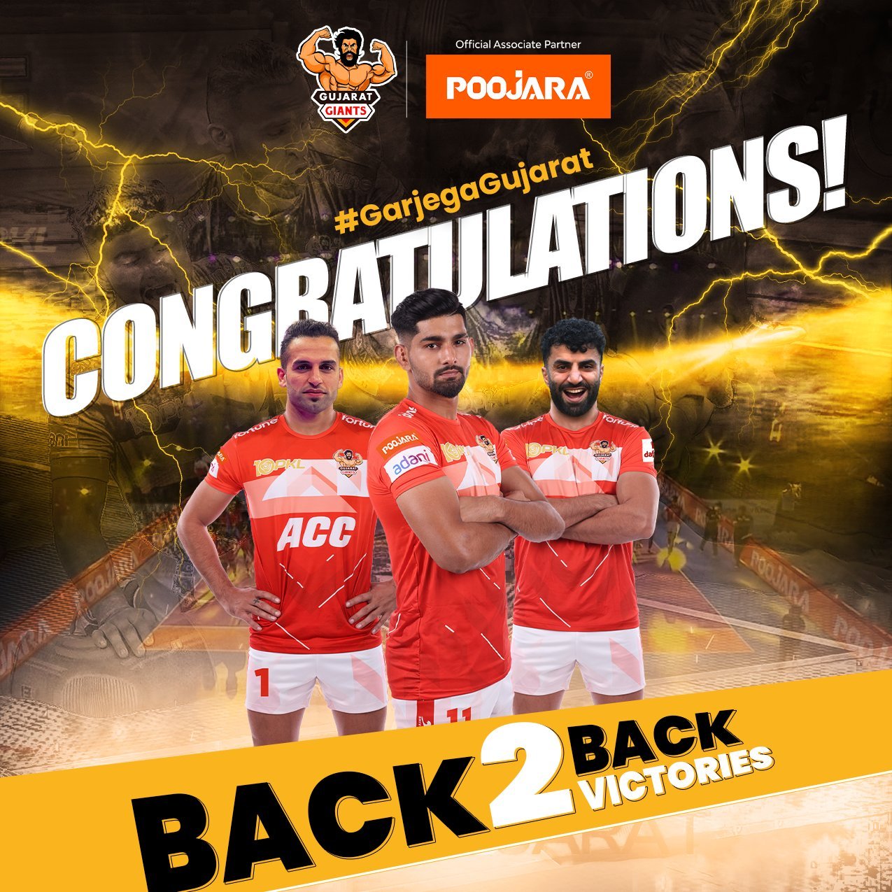 Poojara Telecom Joins Forces with Gujarat Giants in Pro Kabaddi League 2023